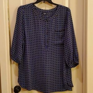 Beautiful black and blue tunic by Premise, 3X